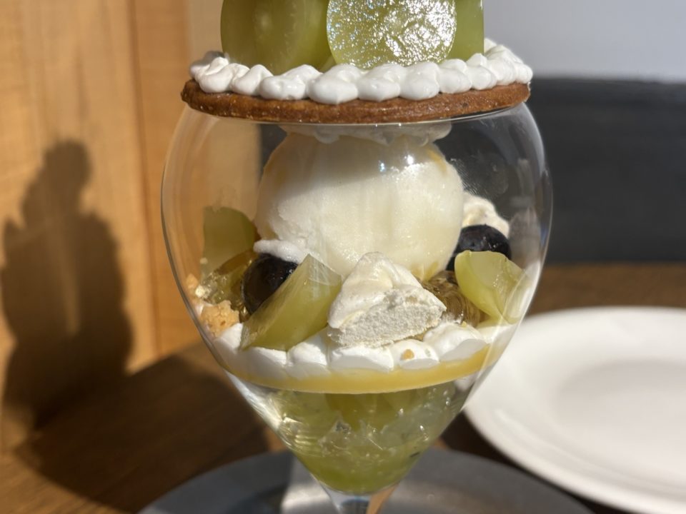 ★「Ao.Hostel＆Cafe LOUNGE」シャインマスカットパフェ＆クインニーナフロート＆パッションサイダー＆タコライス＠熊本県人吉市のカフェ