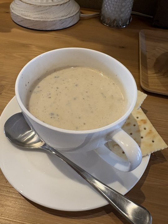 洋なし マスカルポーネブリュレ・柿氷・トリュフ香るマッシュルームスープ「カフェ&雑貨 フルール」@鹿児島県霧島市 かき氷