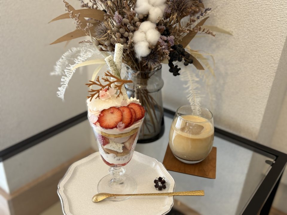 ★桜と苺のスフレどら焼き風パフェ「Ten coffee and bake（テンコーヒーアンドベイク）」＠宮城県多賀城市 3月