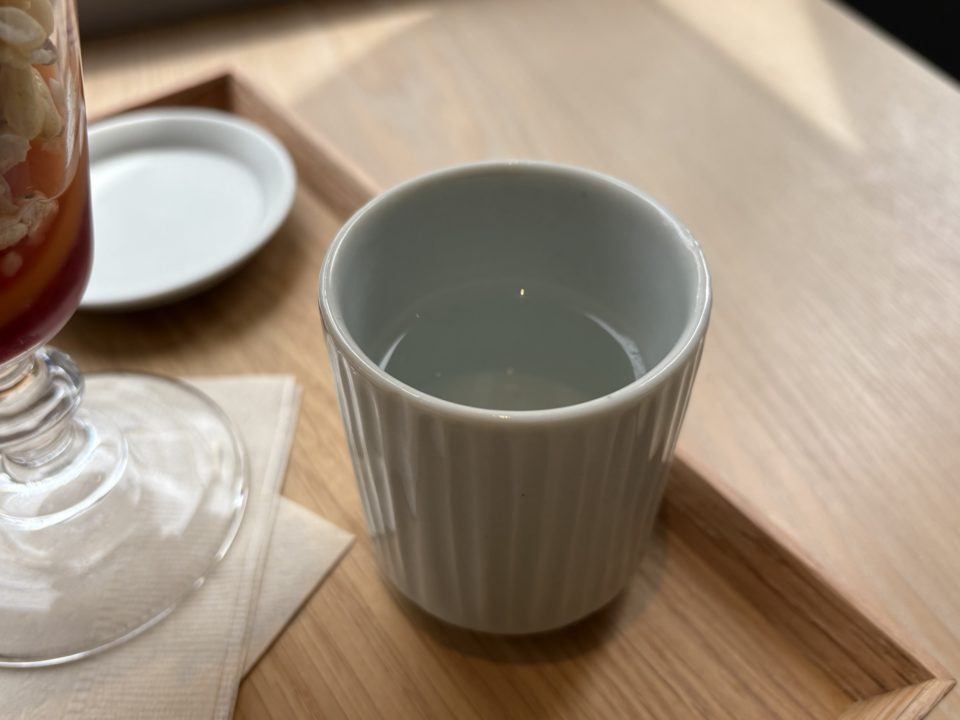 美人にんじんパフェ 季節の寒天パフェ 富士山の白湯付き／和菓子まめいち＠宮城県仙台市 3月