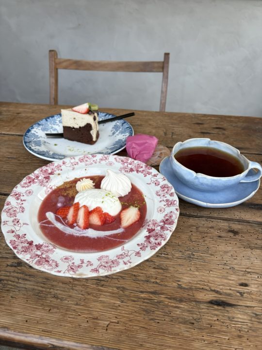 季節限定いちごのスープ・カフェショコラ・紅茶／spoon（スプーン）@鹿児島県鹿児島市 ケーキ