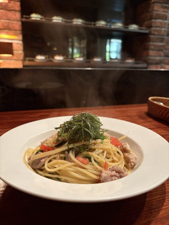 珈琲 沐草（コーヒーもくそう）/旧鹿児島民芸館@鹿児島県鹿児島市 菜の花のパスタに、スープサラダセット、もちろんケーキもつけちゃいました！